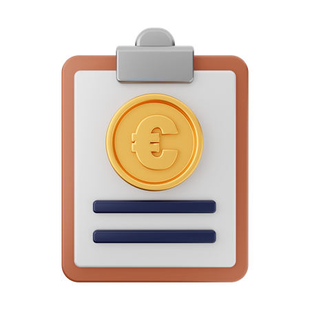 Euro Report  3D Icon