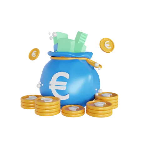 Euro Sack 3D Icon