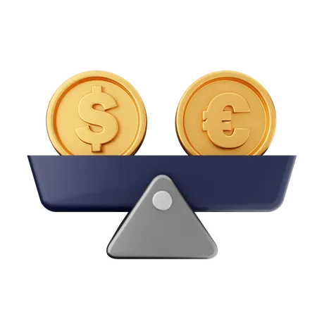 Saldo em euros  3D Icon