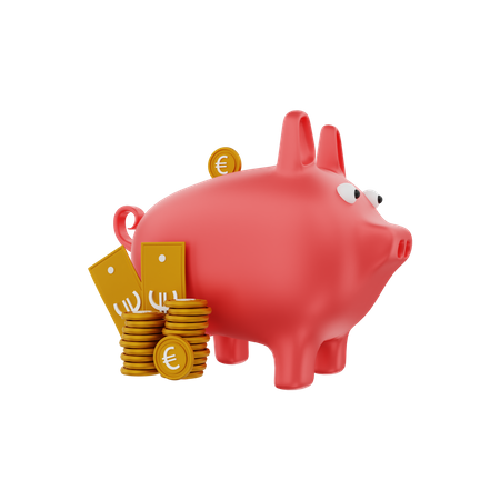 Euro savings  3D Illustration