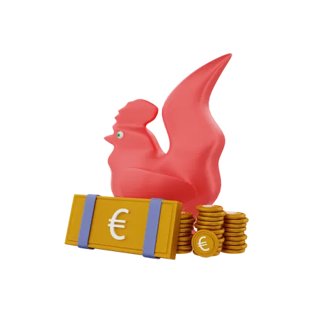 Euro savings 3D Illustration