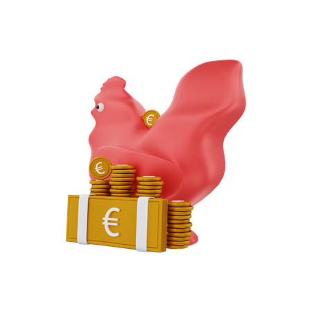 Euro savings 3D Illustration