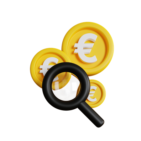 Recherche d'euros  3D Icon