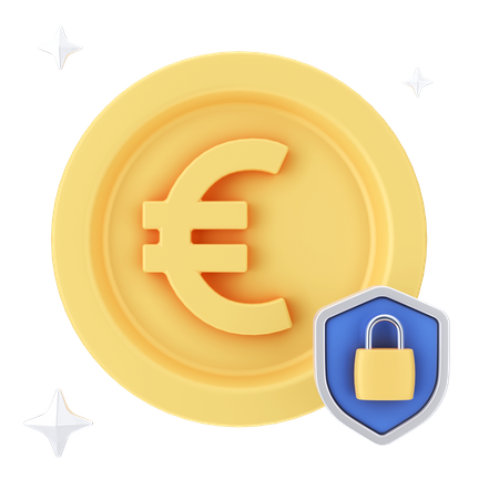 Sécurité de l'euro  3D Icon