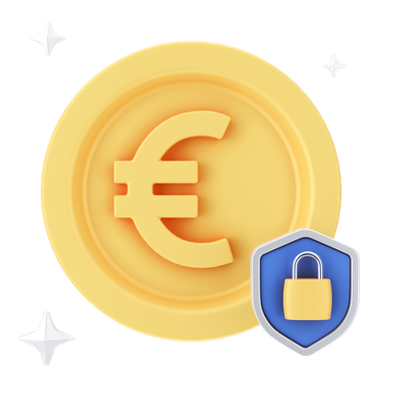 Segurança do euro  3D Icon