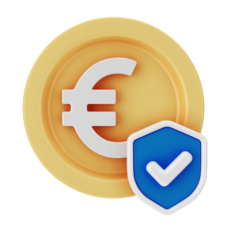 Segurança do euro  3D Icon