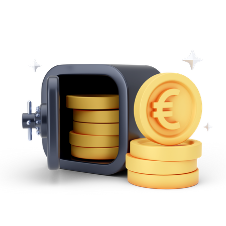 Euro seguro  3D Icon