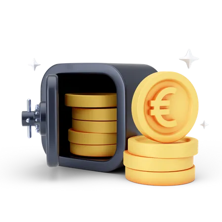 Euro seguro  3D Icon