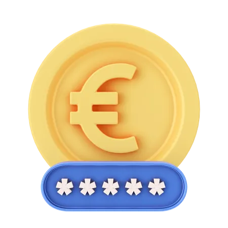 Senha euro  3D Icon