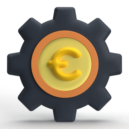 Euro Setting  3D Icon
