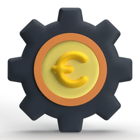Euro Setting  3D Icon