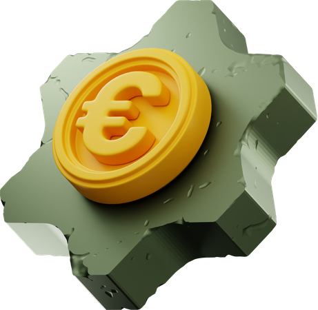Euro Setting  3D Icon