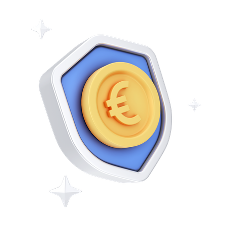 Euro Shield 3D Icon