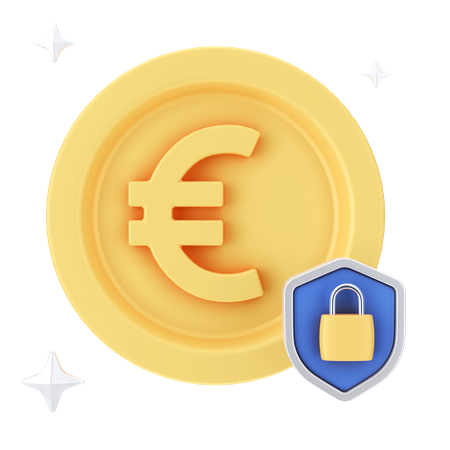 Euro Sicherheit  3D Icon