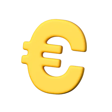 Euro Sign 3 D Icon Representing The Symbol Of The Euro Currency Financial Transactions Trade And Economic Integration Within The Eurozone 3D Icon