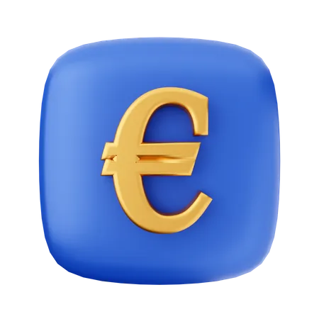 5 Euro Button 3d vector de Stock
