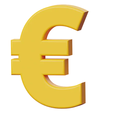 3 D Euro Currency Sign Illustration 3D Icon