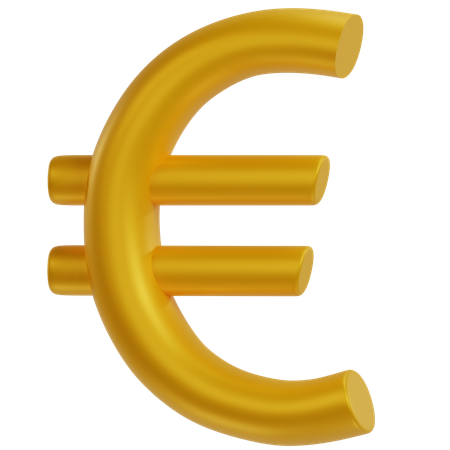 Sinal do euro  3D Icon