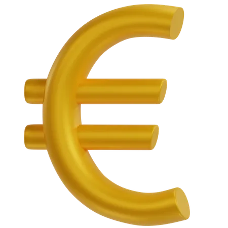 Sinal do euro  3D Icon