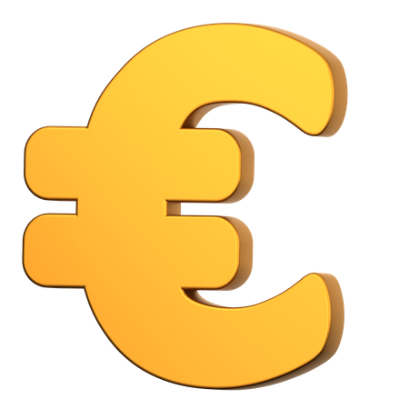 Sinal do euro  3D Icon