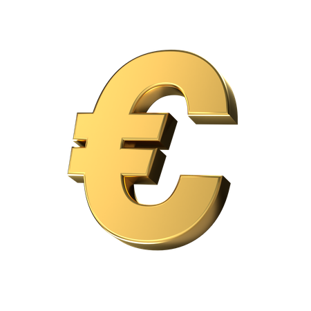 Sinal do euro  3D Icon