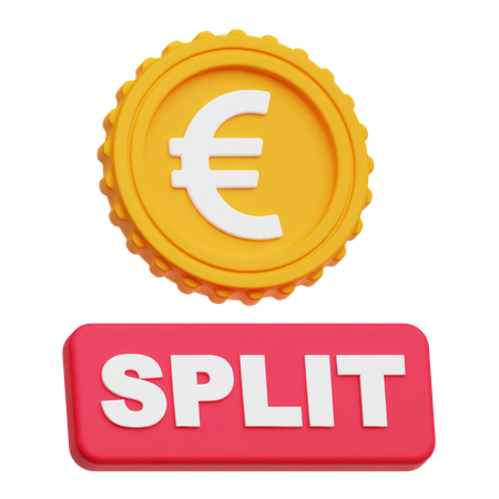 División del euro  3D Icon