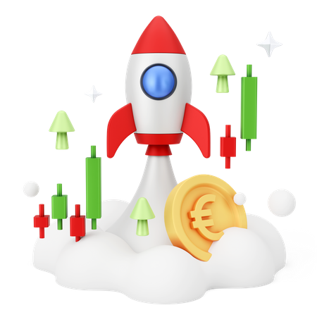 Euro Startup  3D Icon