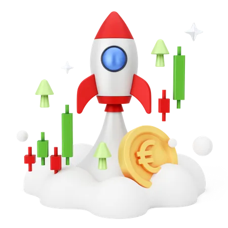 Euro Startup  3D Icon