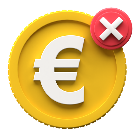 Euro supprimer  3D Illustration