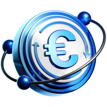 Represents Currency Exchange Involving The Euro 3D Icon