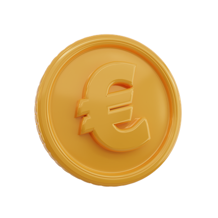 Euro Symbol Coin  3D Icon