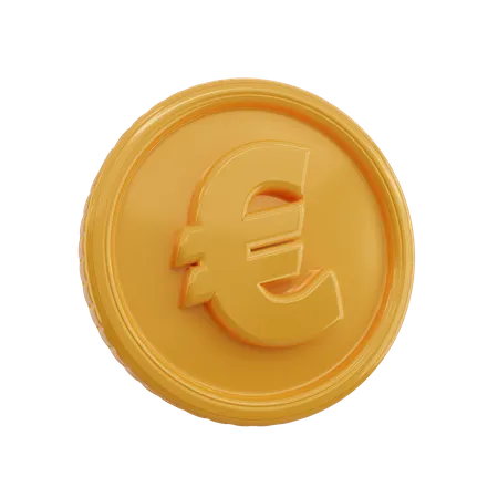 Euro Symbol Coin  3D Icon