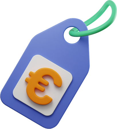 Euro Tag  3D Illustration