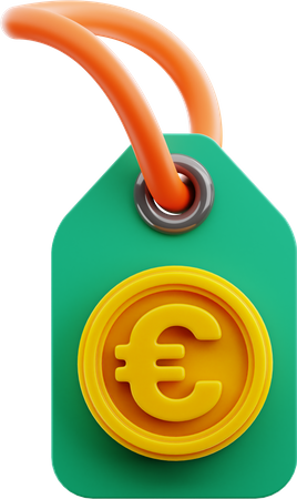 Euro Tag 3D Icon