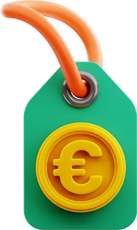 Euro Tag  3D Icon