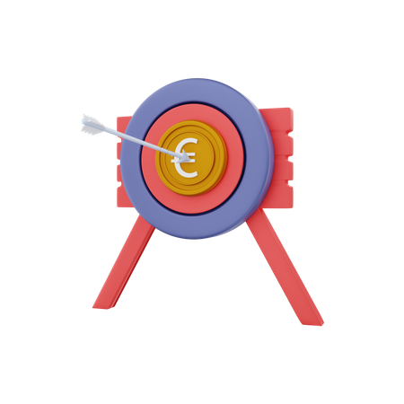 Euro target  3D Illustration