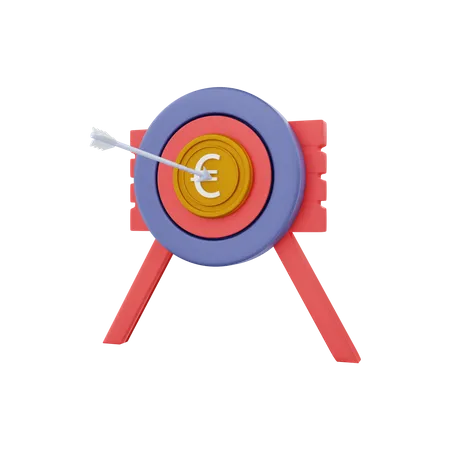 Euro target  3D Illustration