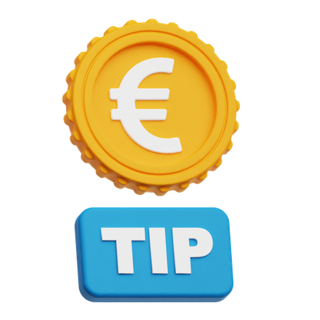 Euro Tip  3D Icon