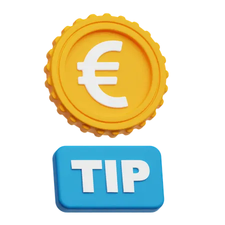 Euro Tip  3D Icon