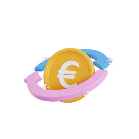 Euro Transaction 3D Icon