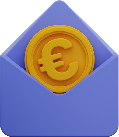 Euro-Umschlag  3D Illustration