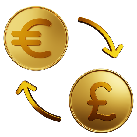 Euro-Pfund-Wechselkurs  3D Illustration