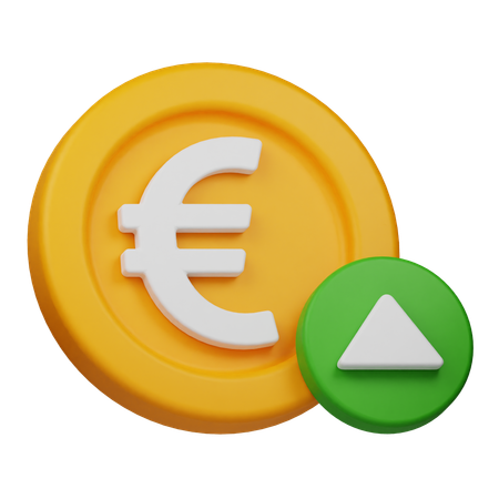 Euro Up  3D Icon