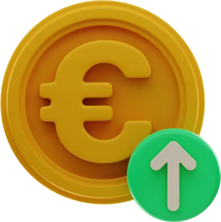 Euro Value Up  3D Illustration