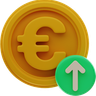 euro value up 3d illustration