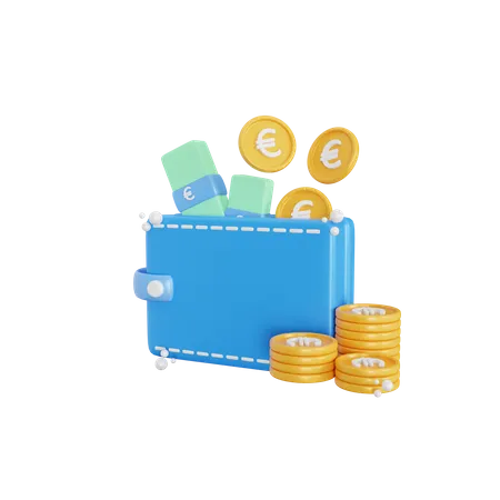 Euro Wallet  3D Icon