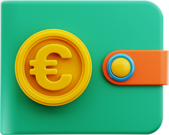 Euro Wallet  3D Icon