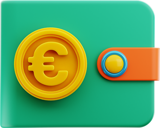 Euro Wallet 3D Icon