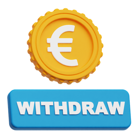 Euro Withdraw  3D Icon