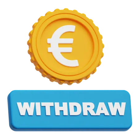 Euro Withdraw  3D Icon